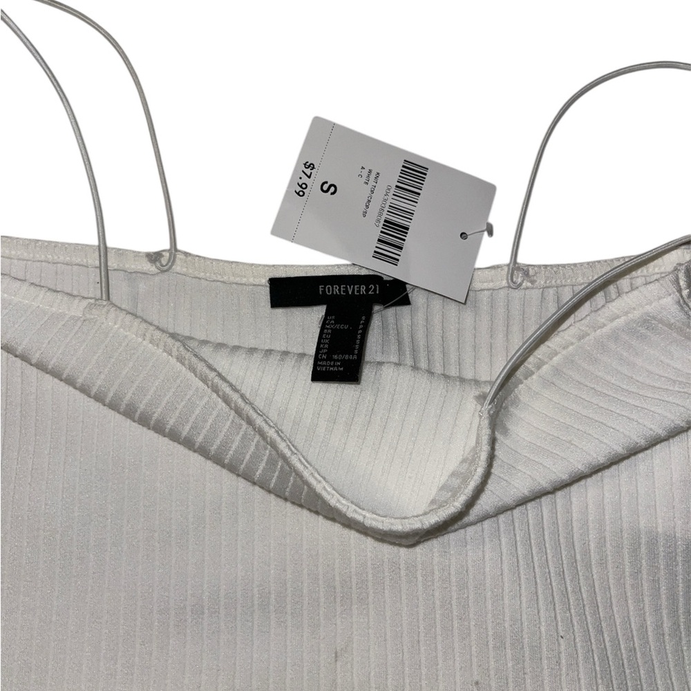 New White Ribbed Women's Top - Picture 2 of 2